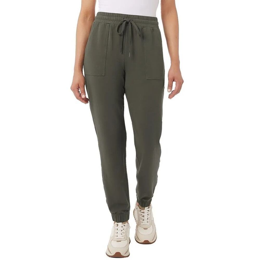 32 degrees women’s draw string joggers green/gray color